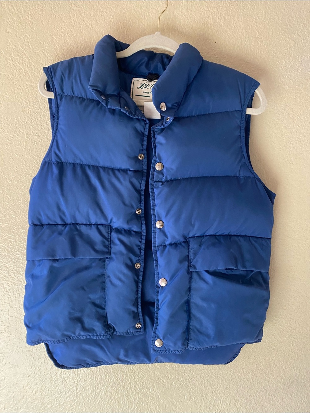 Vintage LL Bean Blue Goose Down Puffer Vest